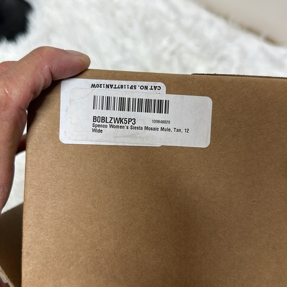 Spenco Orthotic Memory Foam Suede Mules Siesta Mosaic Tan Amazing Comfort NWB - Picture 8 of 8